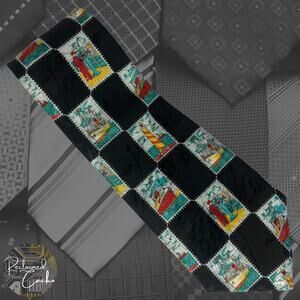 Sea Themed Stamps Tie